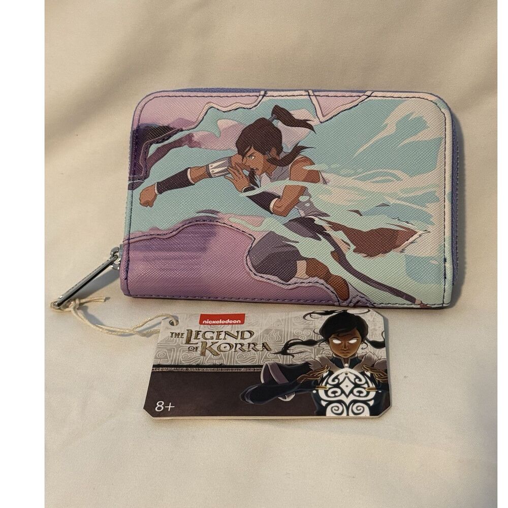 Loungefly Legend of Korra Korra Zippered Simulated Leather Wallet Purple NICWA0…